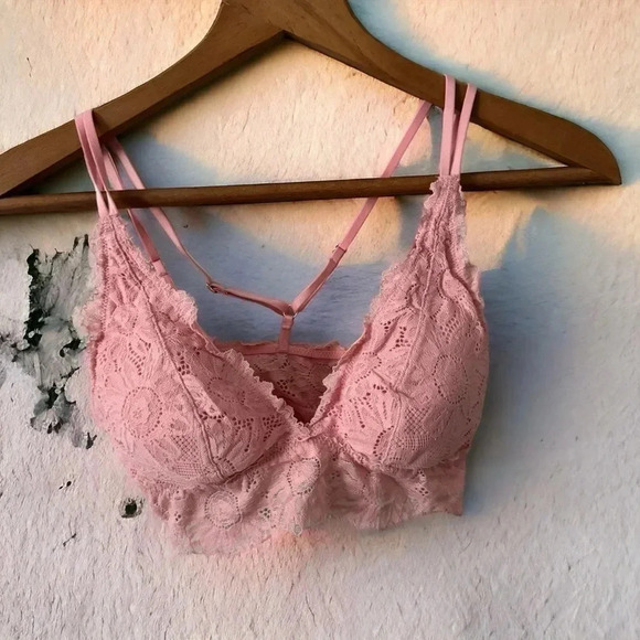 Aerie pink lace  padded bralette XS - Picture 1 of 4